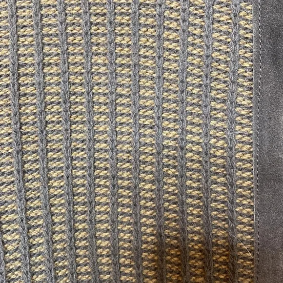 Men’s Moncler Italian Brown zipper front sweater with leather accents Size Large - Picture 5 of 9